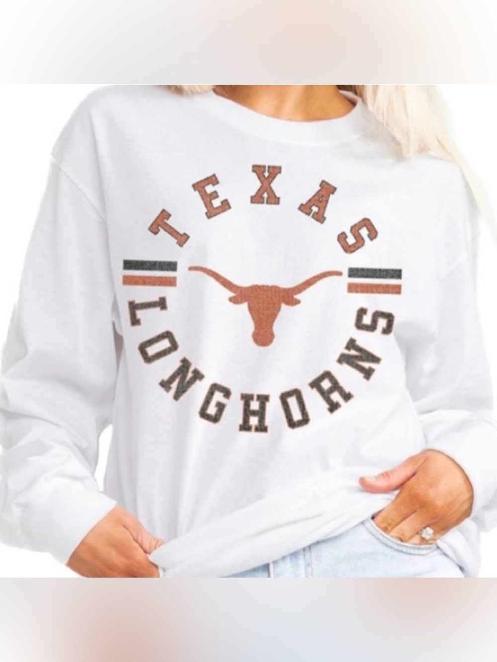 Gameday Couture White Texas Longhorns Vintage Days Long sleeve